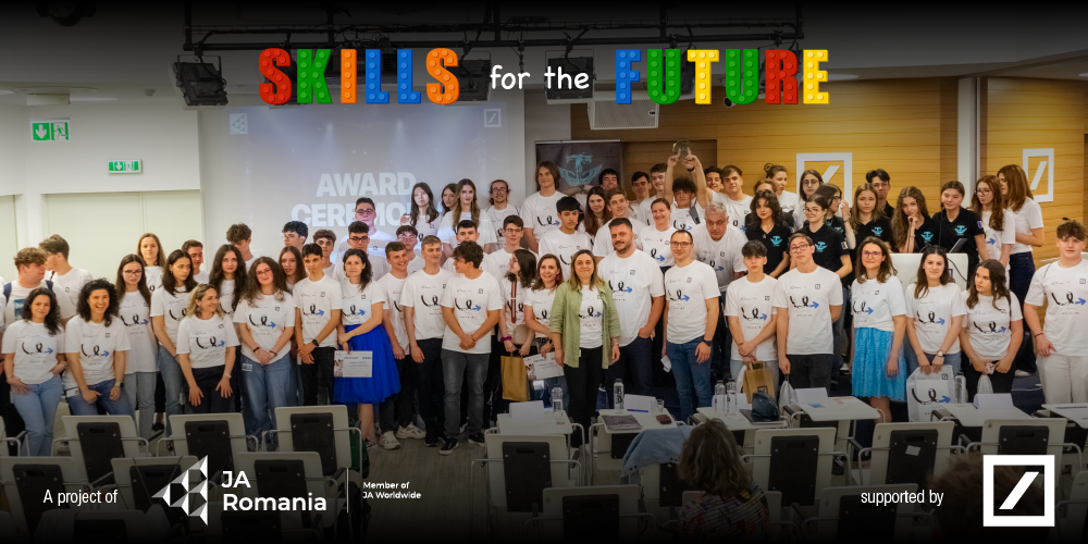 AI funcțional prezentat de o echipă de liceeni în cadrul etapei finale a proiectului Skills for the Future – Agile Mindset, derulat de DB Global Technology și JA România