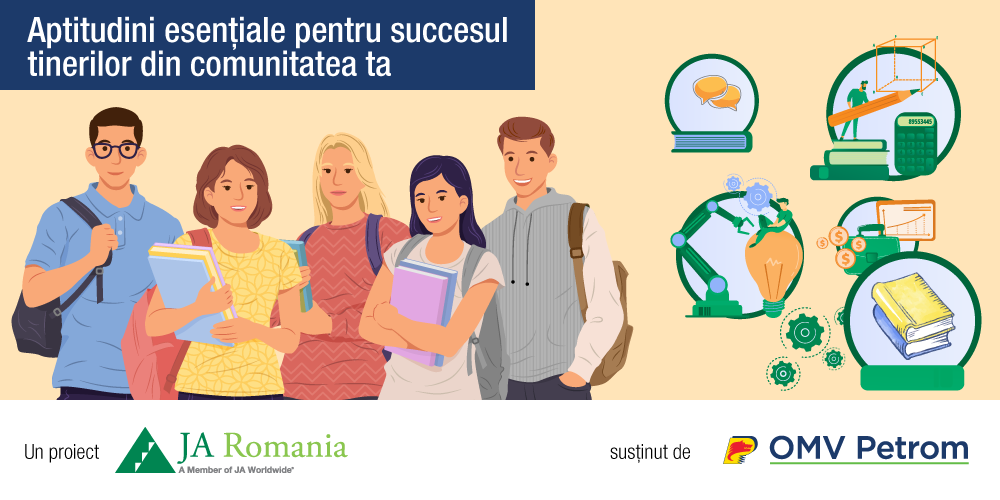 Junior Achievement România contribuie la dezvoltarea aptitudinilor esențiale pentru succesul tinerilor, cu sprijinul OMV Petrom
