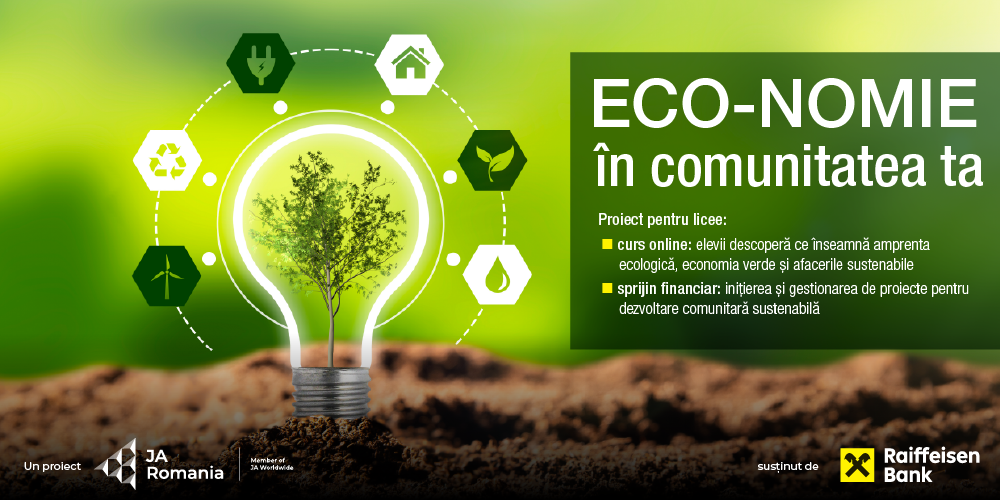 Săptămâna verde în licee: Competiția „Eco-nomie pentru comunitatea ta” derulată cu sprijinul Raiffeisen Bank