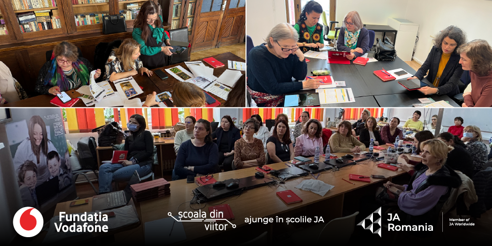 Școala din viitor ajunge în școlile JA prin sesiuni de formare a profesorilor din învățământul primar și gimnazial