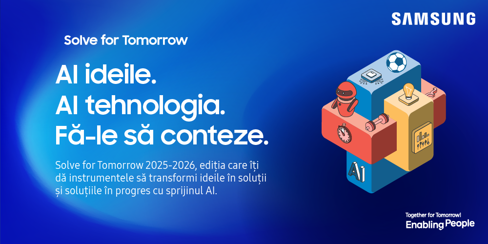 Samsung lansează a cincea ediție a competiției naționale Solve for Tomorrow, unde ideile tinerilor transformă tehnologia în soluții pentru comunitate